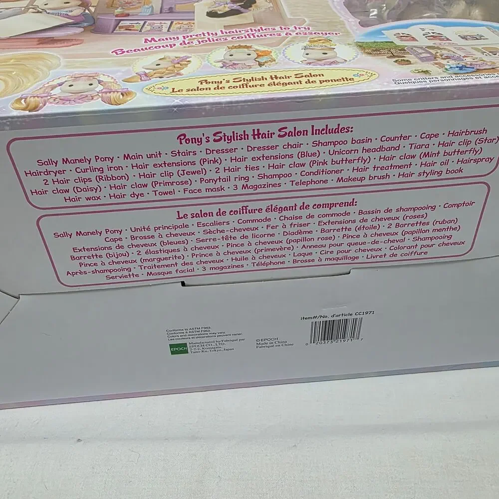 NEW Calico Critters Pony's Stylish Salon Sally Pony - Picture 8 of 10